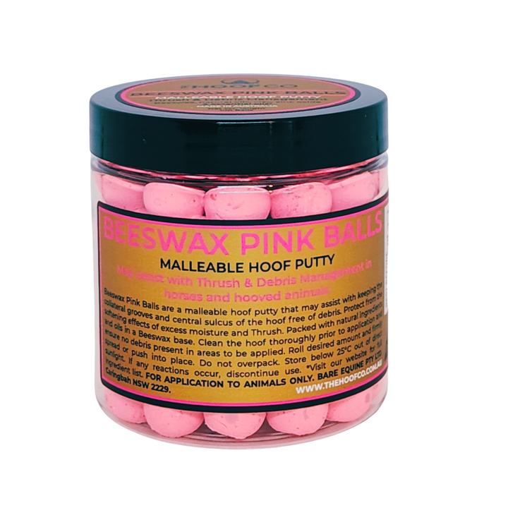 Beeswax PINK Balls - Hoof Putty for Thrush management