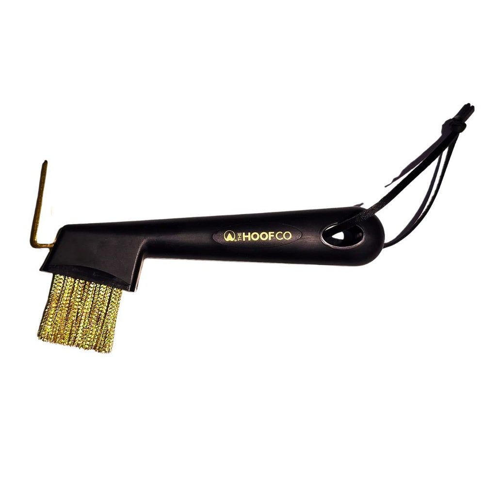 Wire bristle hoof pick