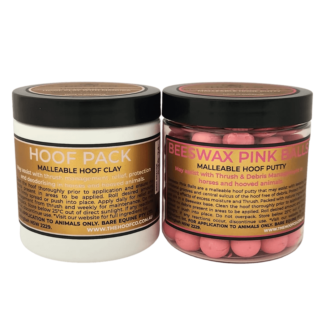 Hoof Pack & Beeswax Pink Balls