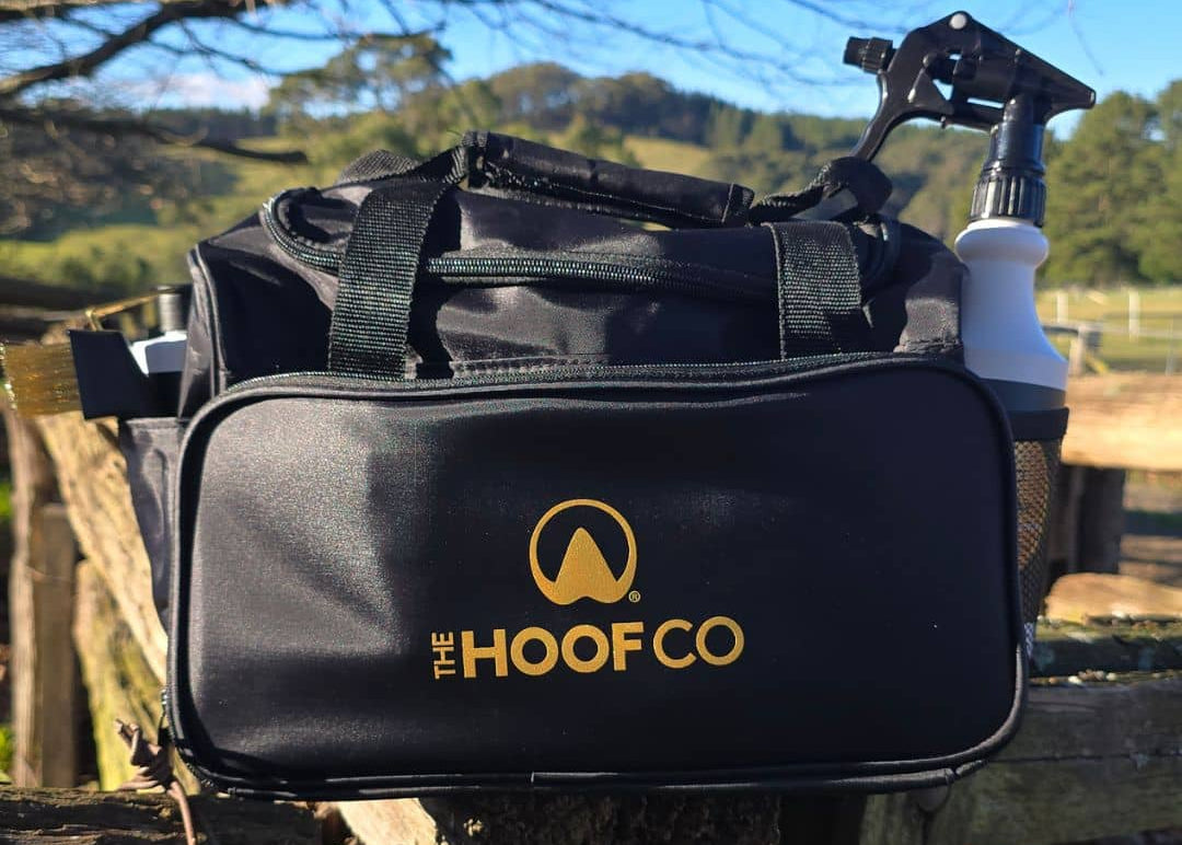 Horse hoof care carry bag with all the hoof care essentials