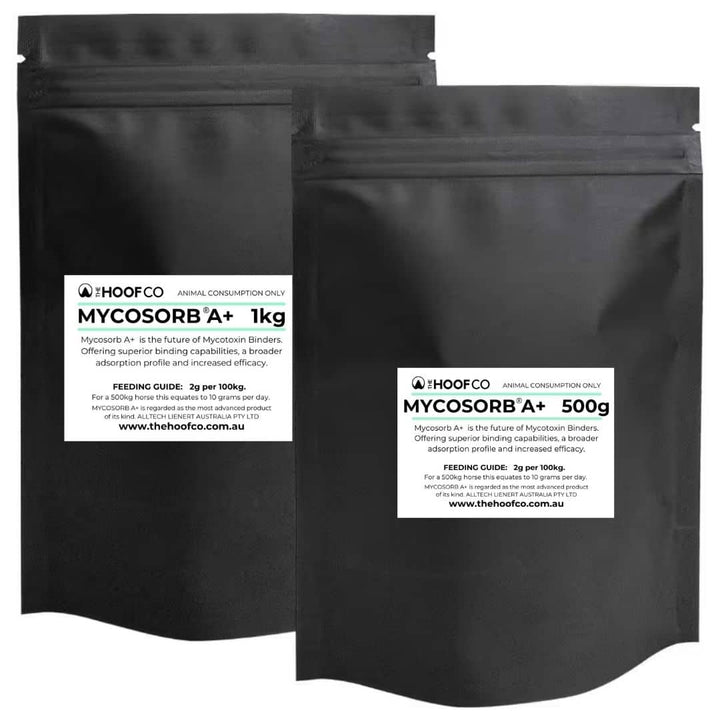 Mycosorb A+ for horses toxin binder comes in various sizes