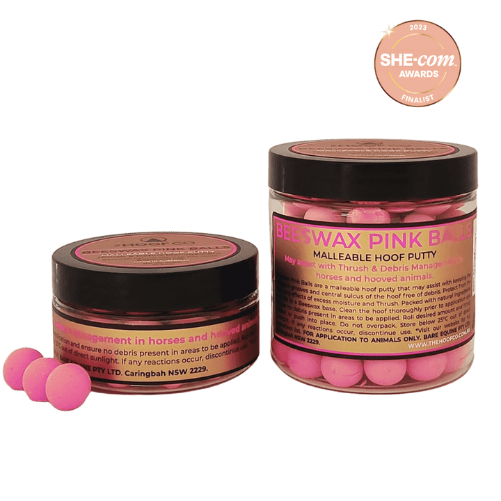 Beeswax PINK Balls - Hoof Putty for Thrush management