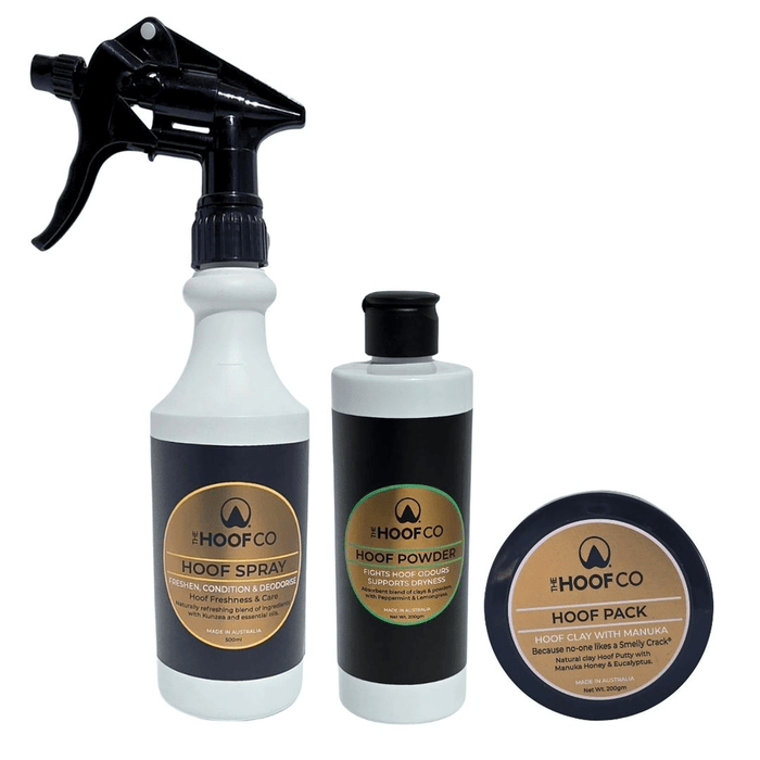 Smelly Crack hoof care pack with three hoof care products